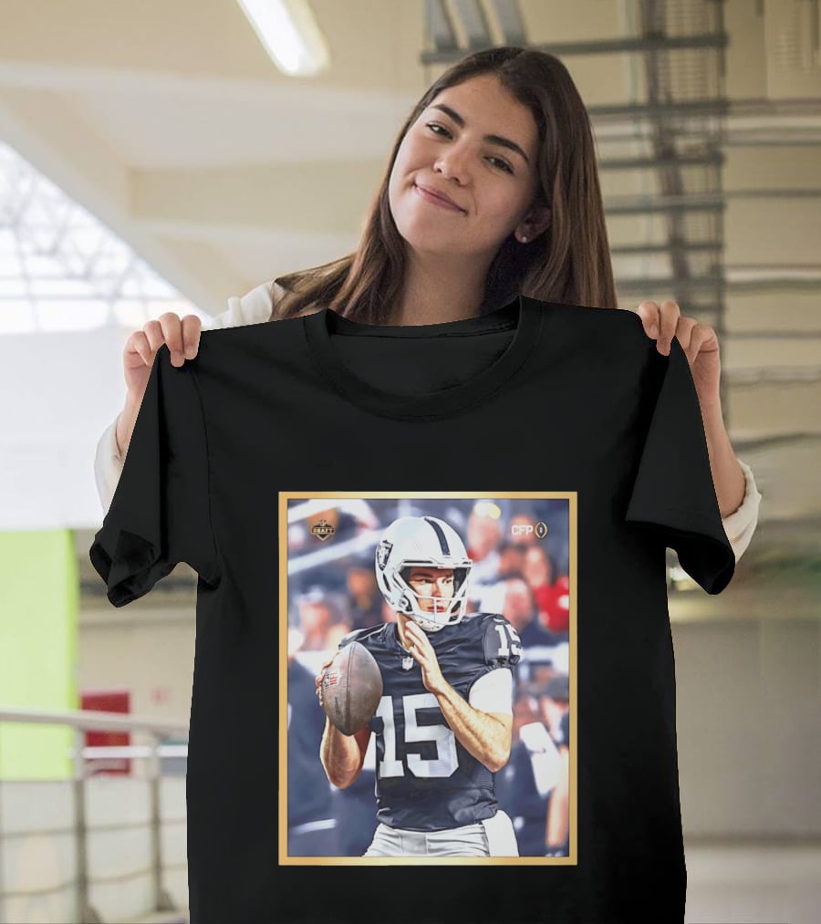 Fernando Mendoza 15 Las Vegas Raiders CFP Draft 2026 T-Shirt