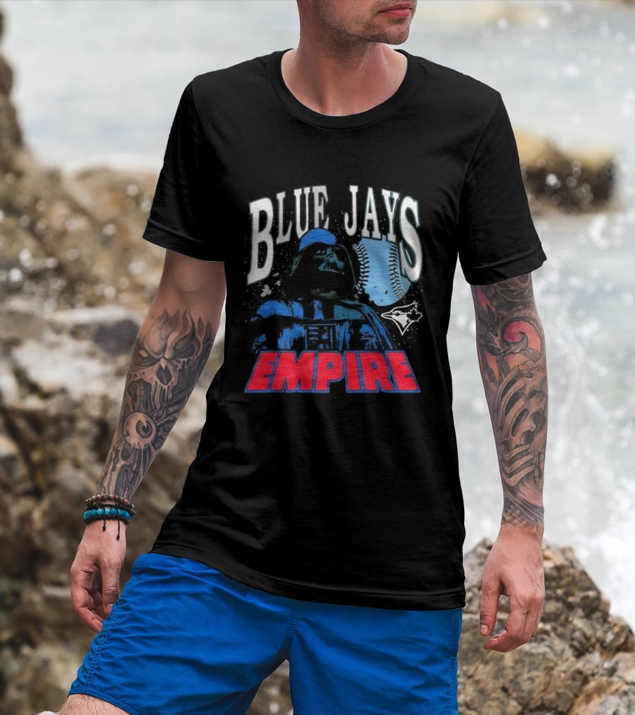 Star Wars MLB Crossover Blue Jays Empire Collaboration T-Shirt