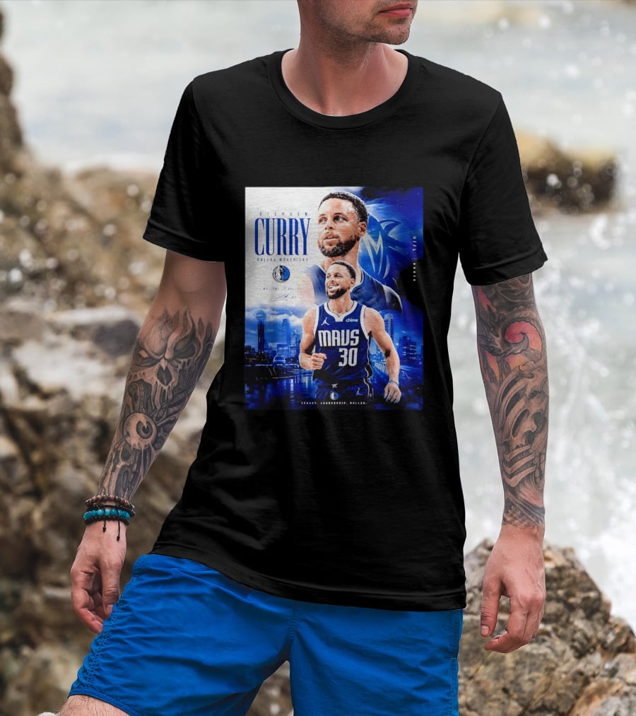 Stephen Curry Dallas Mavericks Welcome To Dallas Legacy Leadership Mavs 30 T-Shirt