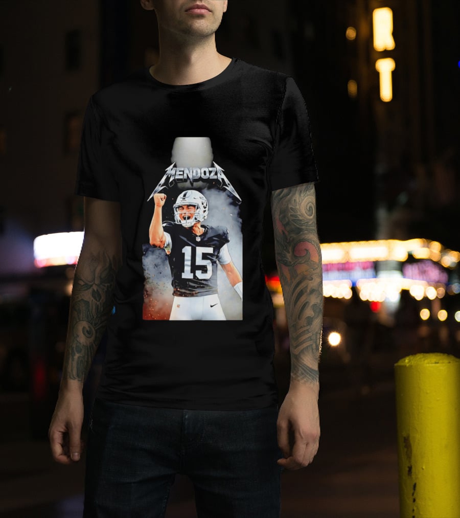 Mendoza 15 Las Vegas Raiders Metal T-Shirt