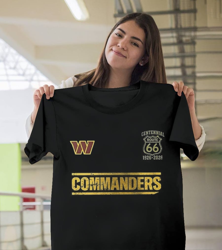 Washington Commanders Route 66 Centennial 100th Anniversary T-Shirt