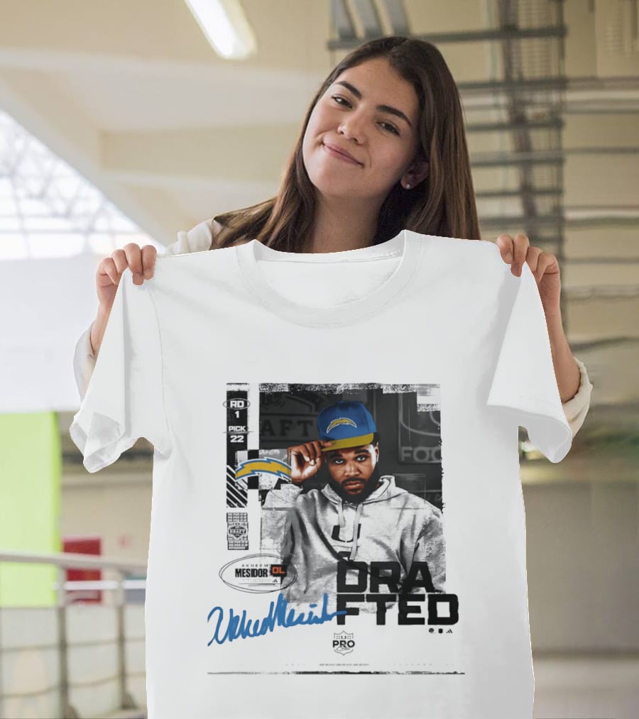RD 1 Pick 22 Akheem Mesidor Los Angeles Chargers Draft 2026 T-Shirt