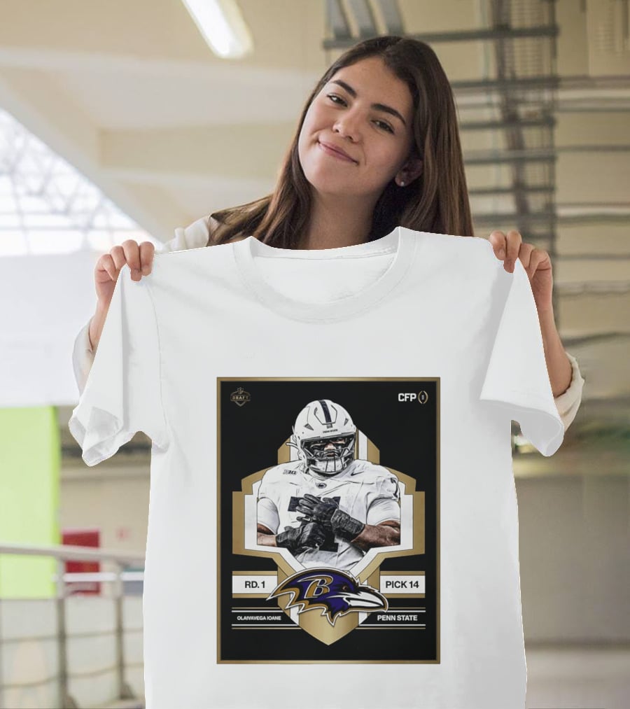 Baltimore Ravens Round 1 Pick 14 Penn State Olaivavega Ioane Draft 2026 T-Shirt