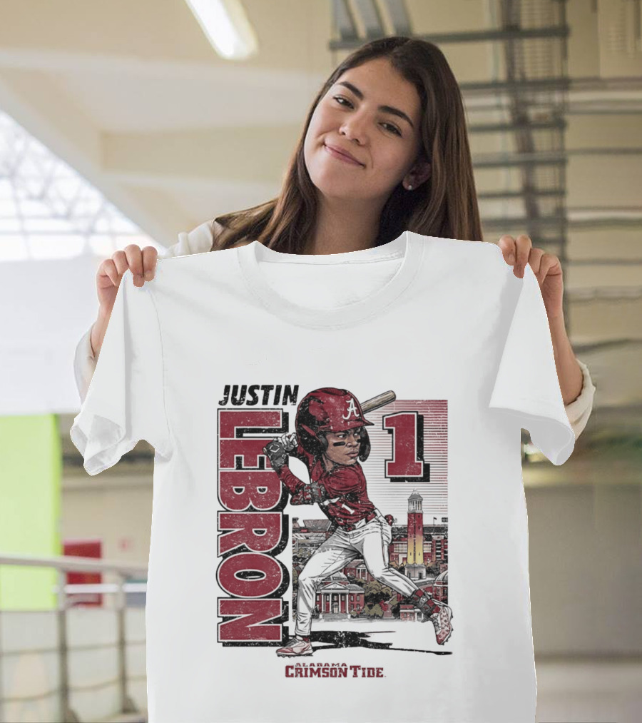 Justin Lebron Alabama Crimson Tide Swing Caricature 1 T-Shirt