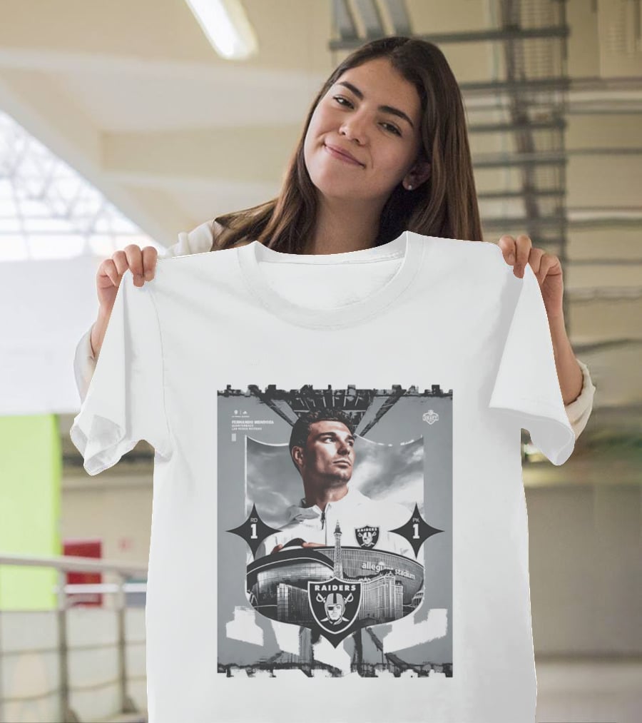 Las Vegas Raiders Quarterback Fernando Mendoza Allegiant Stadium 2026 T-Shirt