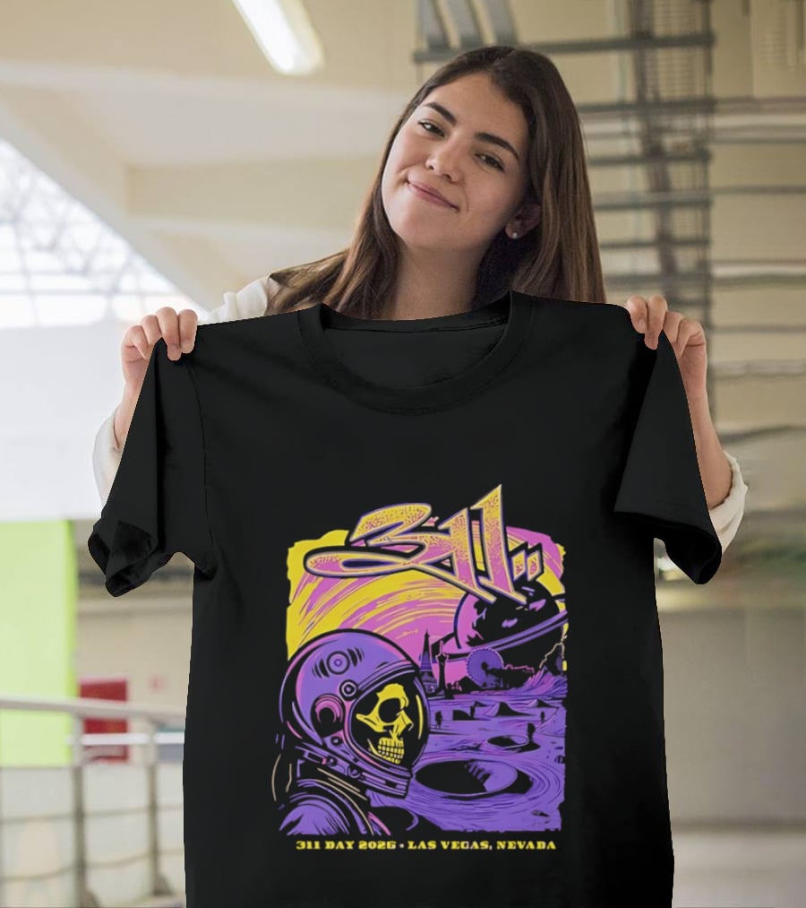 311 Astronaut Skull Event Las Vegas Nevada 2026 T-Shirt