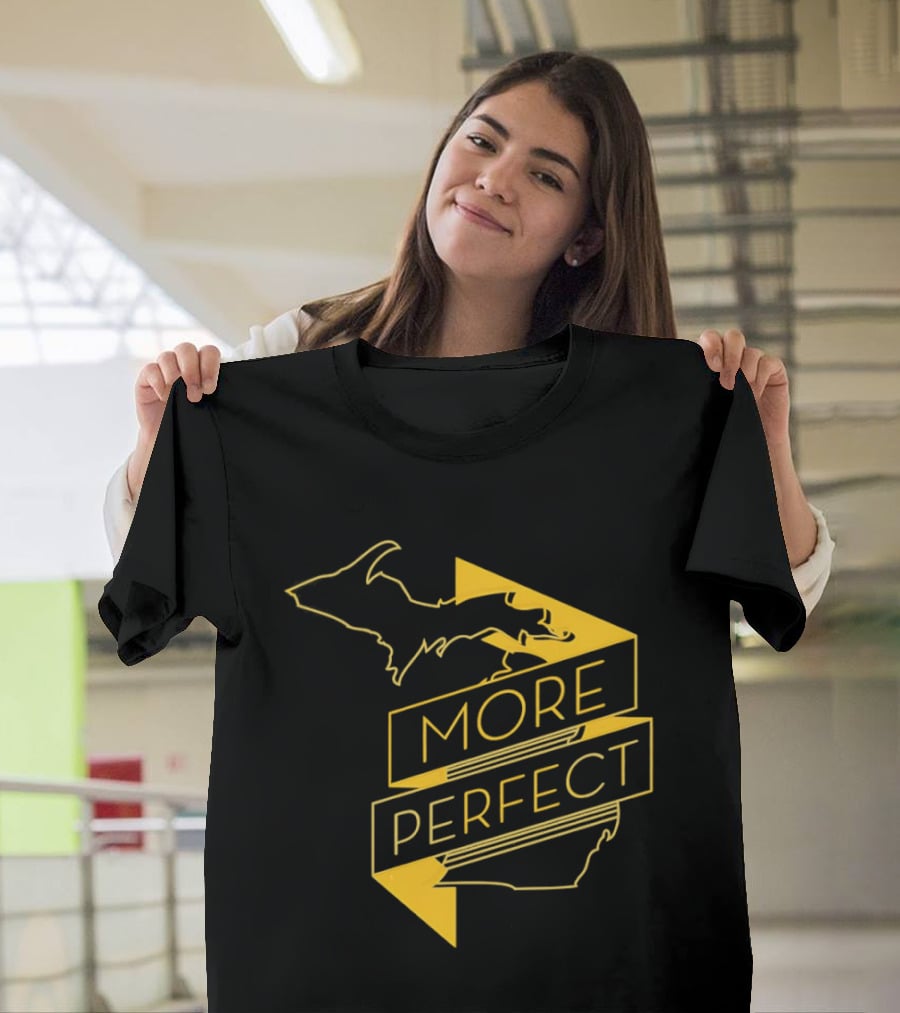 Perfect Michigan Map Icon Design With More Perfect T-Shirt