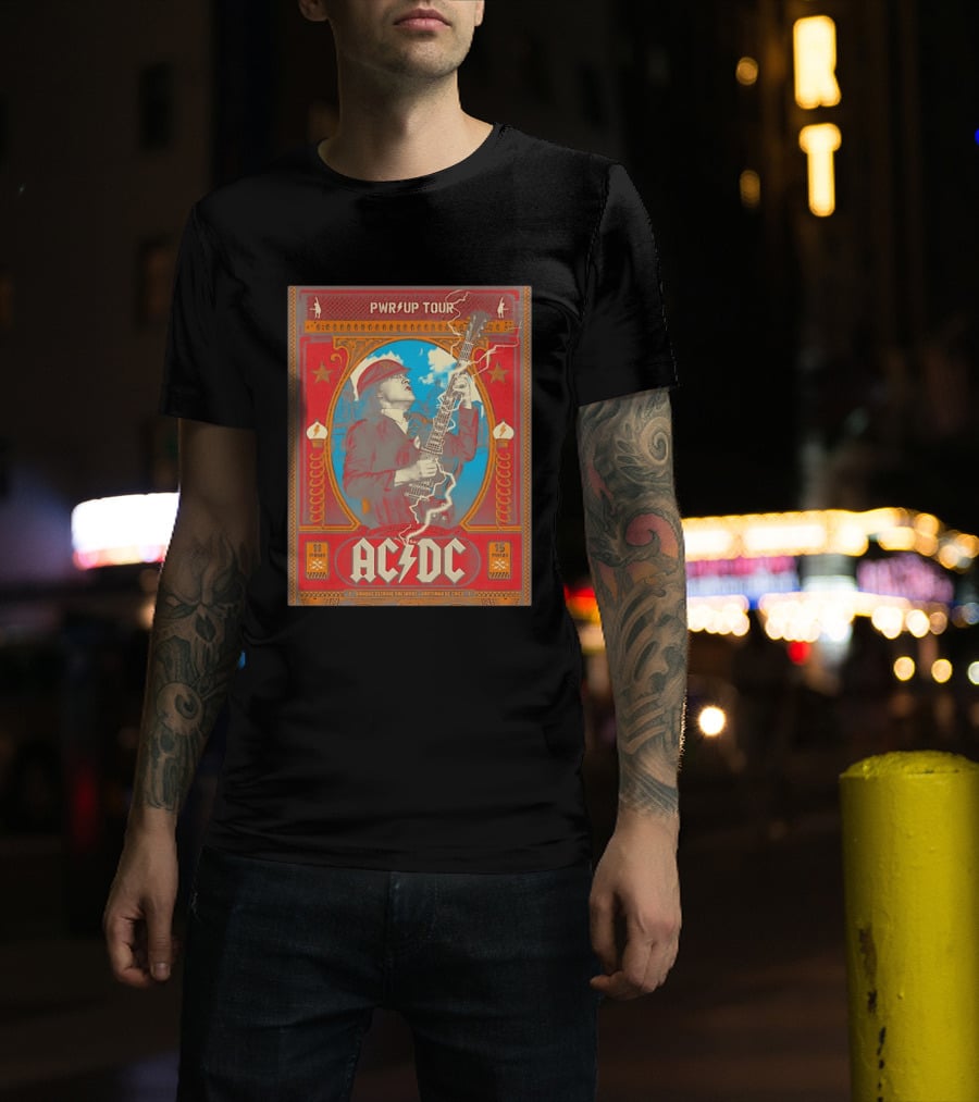 PWR Up Tour ACDC Parque Estadio Nacional Santiago De Chile Marzo 2020 T-Shirt
