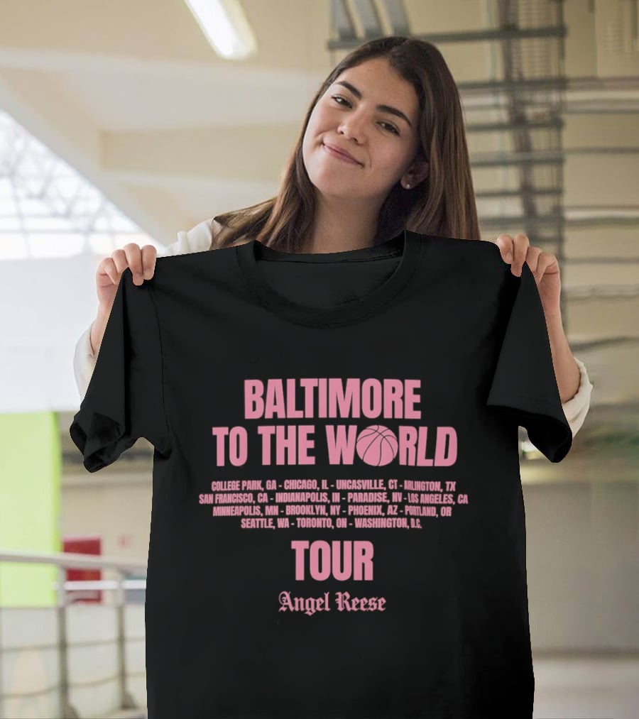 Baltimore To The World Tour Angel Reese Chicago Sky T-Shirt