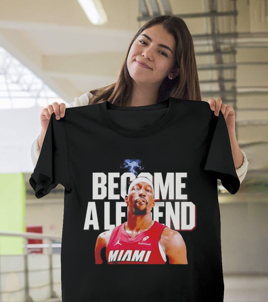 Bam Adebayo Miami Heat Become A Legend Smoking Cigar T-Shirt