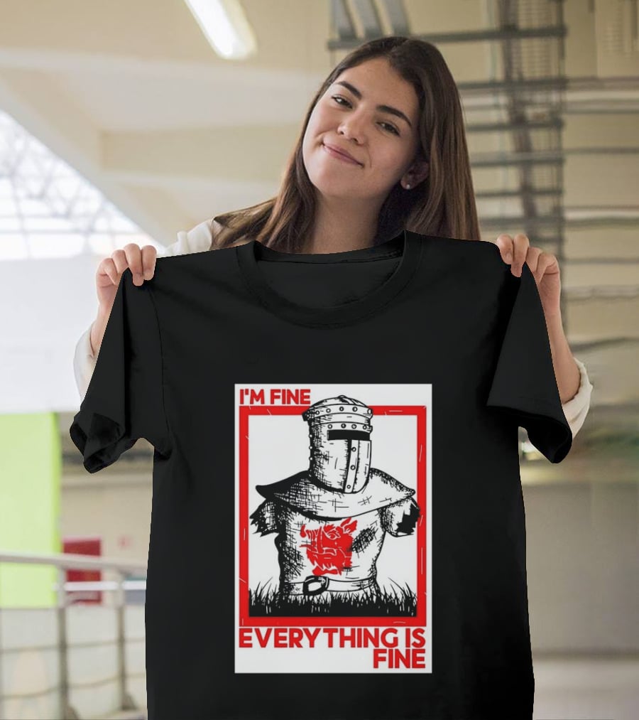 I'm Fine Everything Is Fine Black Knight Monty Python And The Holy Grail T-Shirt