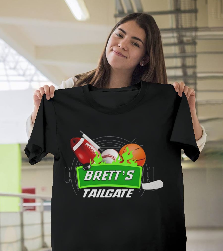 Brett's Tailgate Football Baseball Basketball Hockey Sports T-Shirt