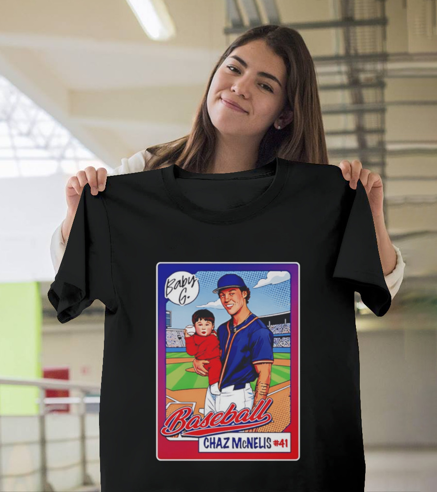 Baby G Chaz McNelis #41 Arizona Baseball NCAA Caricature T-Shirt