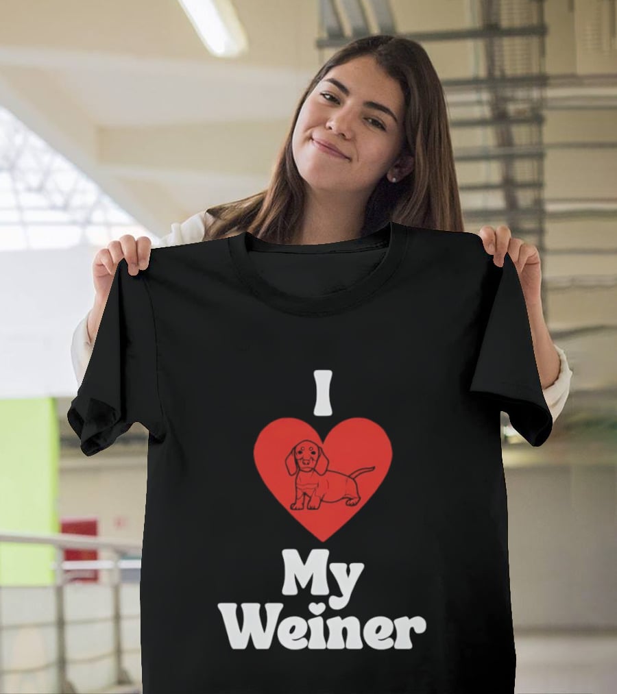I Heart My Weiner Dachshund Love T-Shirt