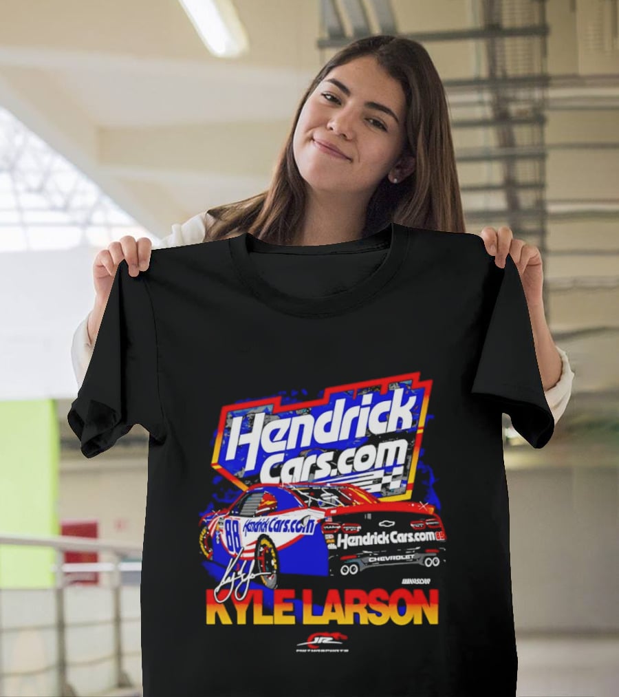Kyle Larson HendrickCars.com No 88 Chevrolet Camaro SS Racing T-Shirt