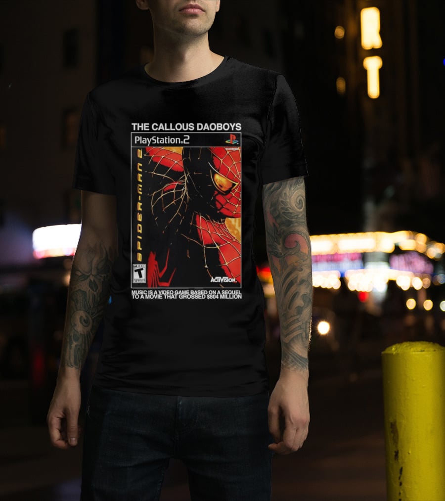 The Callous Daoboys PlayStation Spider Man 2 Activision Video Game Sequel T-Shirt