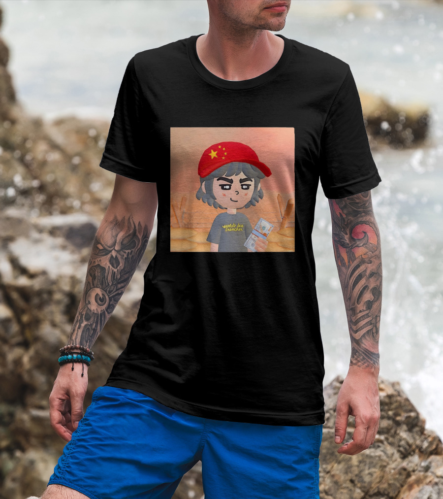 World's Best Trencher China Play Together Red Star Cap Cartoon T-Shirt