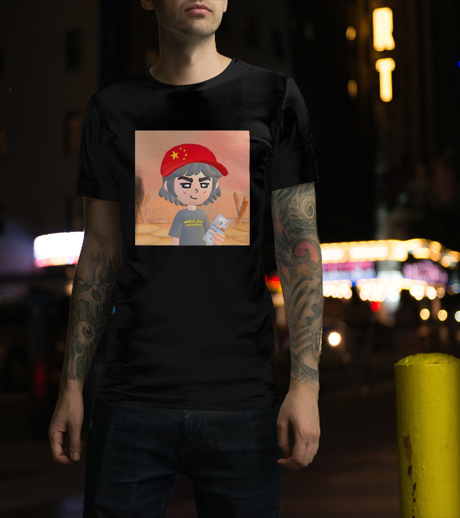 World's Best Trencher China Play Together Red Star Cap Cartoon T-Shirt