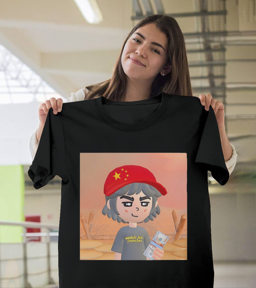 World's Best Trencher China Play Together Red Star Cap Cartoon T-Shirt