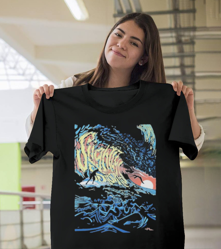 Slightly Stoopid Alders Surf Wave Sunset Sailboat Ocean Surfing T-Shirt