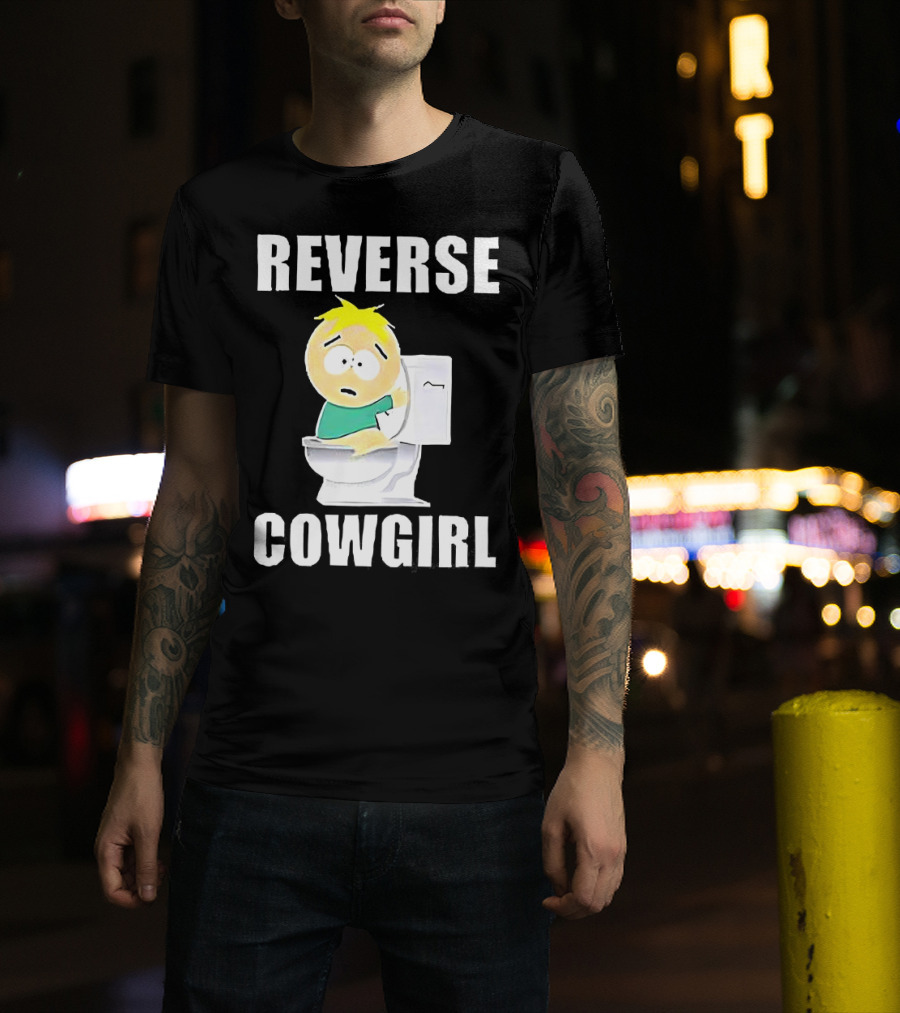 Butters Stotch South Park Reverse Cowgirl Toilet Scene T-Shirt