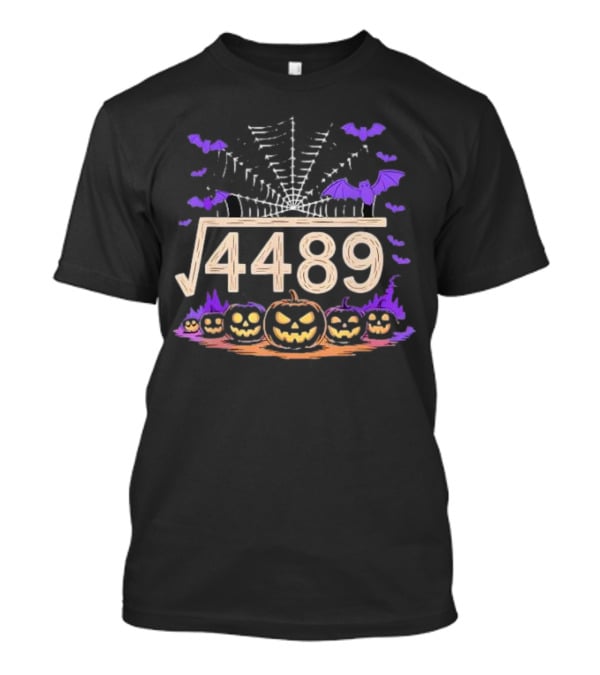 Funny Halloween Math Teacher Square Root 67 Meme 4489 T-Shirt