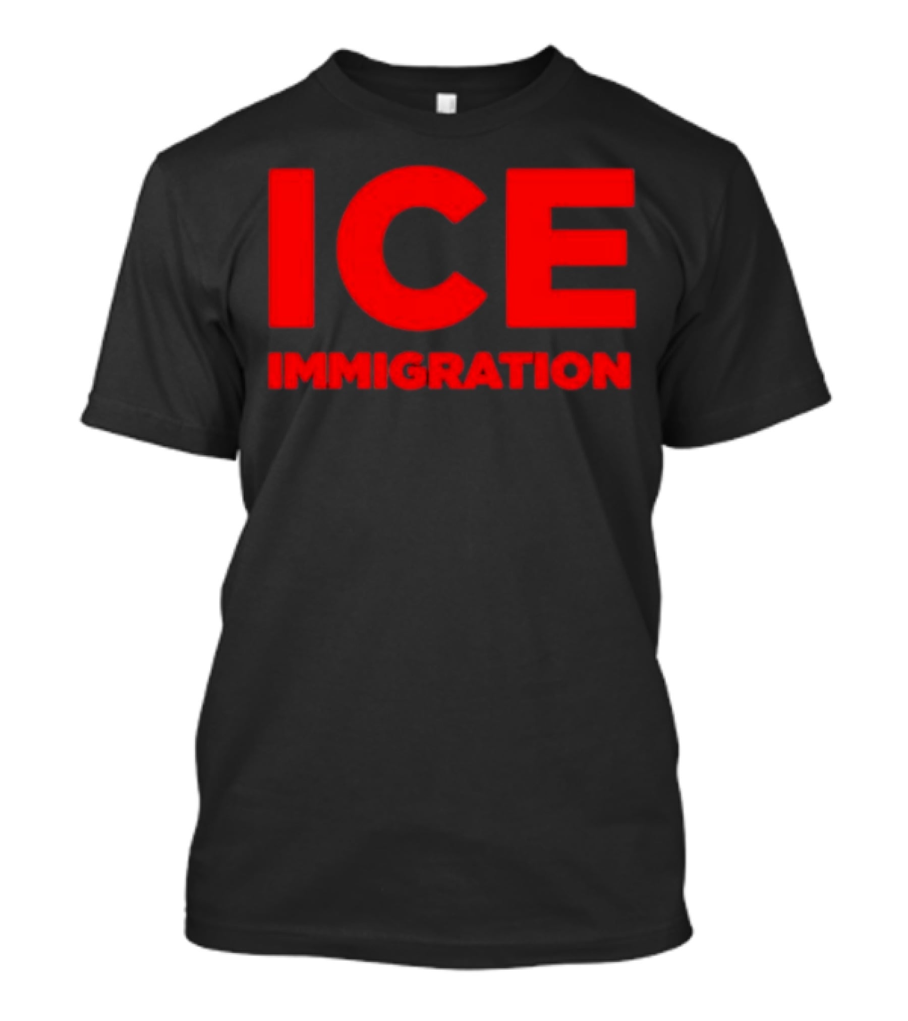 ICE Immigration Bold Red Block Lettering T-Shirt