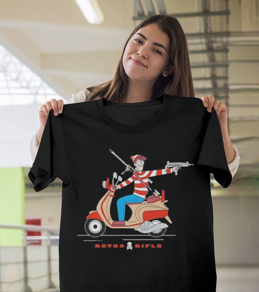 Retro Rifle Waldo Scooter Adventure T-Shirt