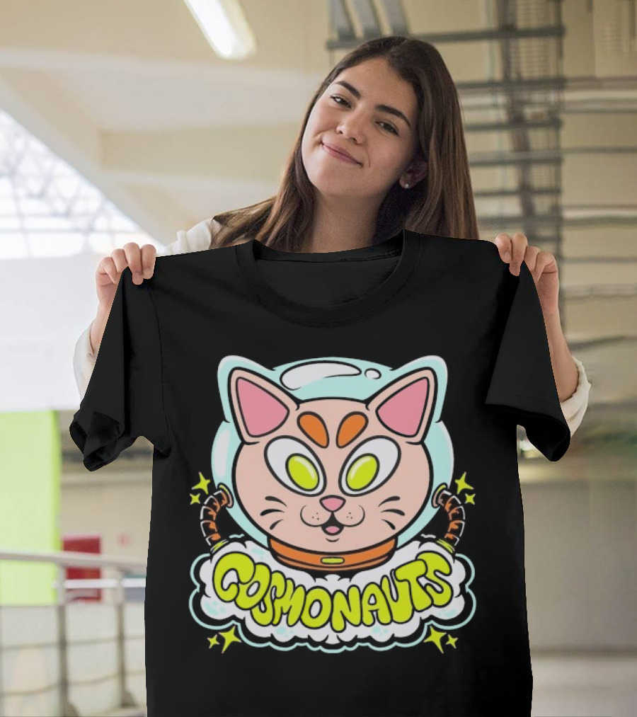Cosmonauts Sylvester Space Cat Cartoon Logo T-Shirt