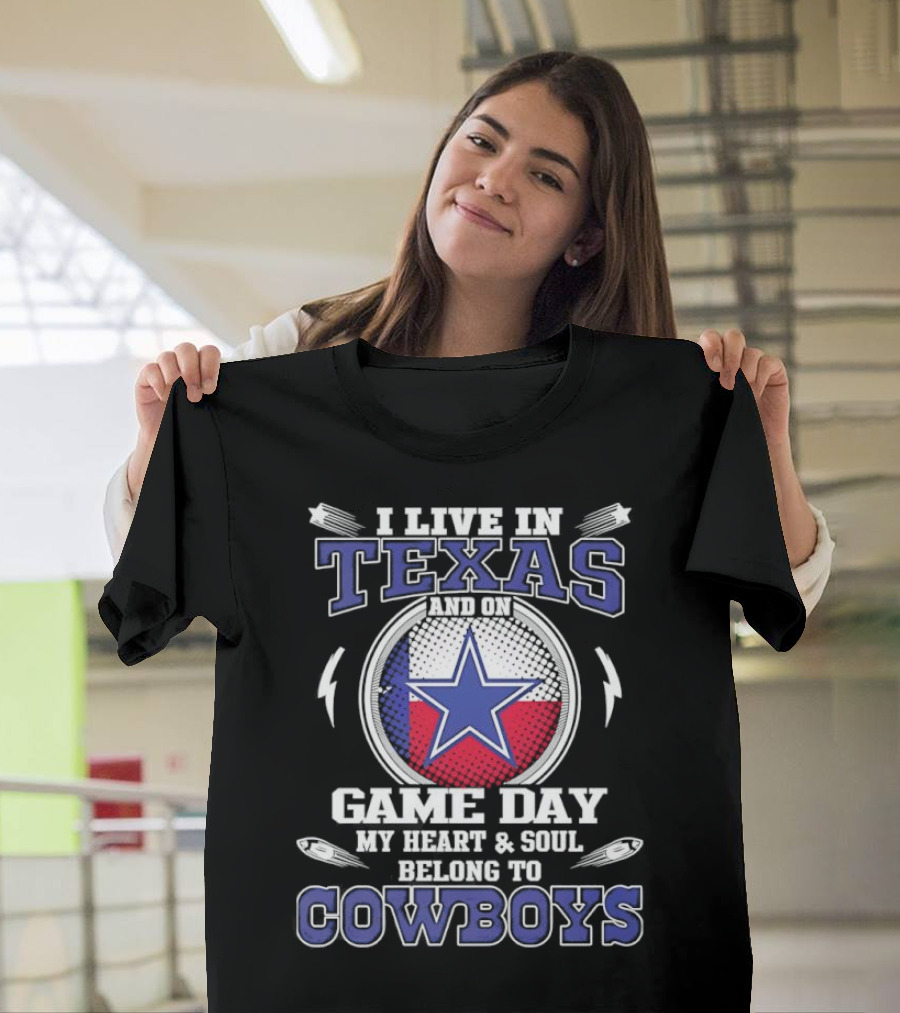 Texas Game Day Heart Soul Belong To Cowboys Dallas T-Shirt