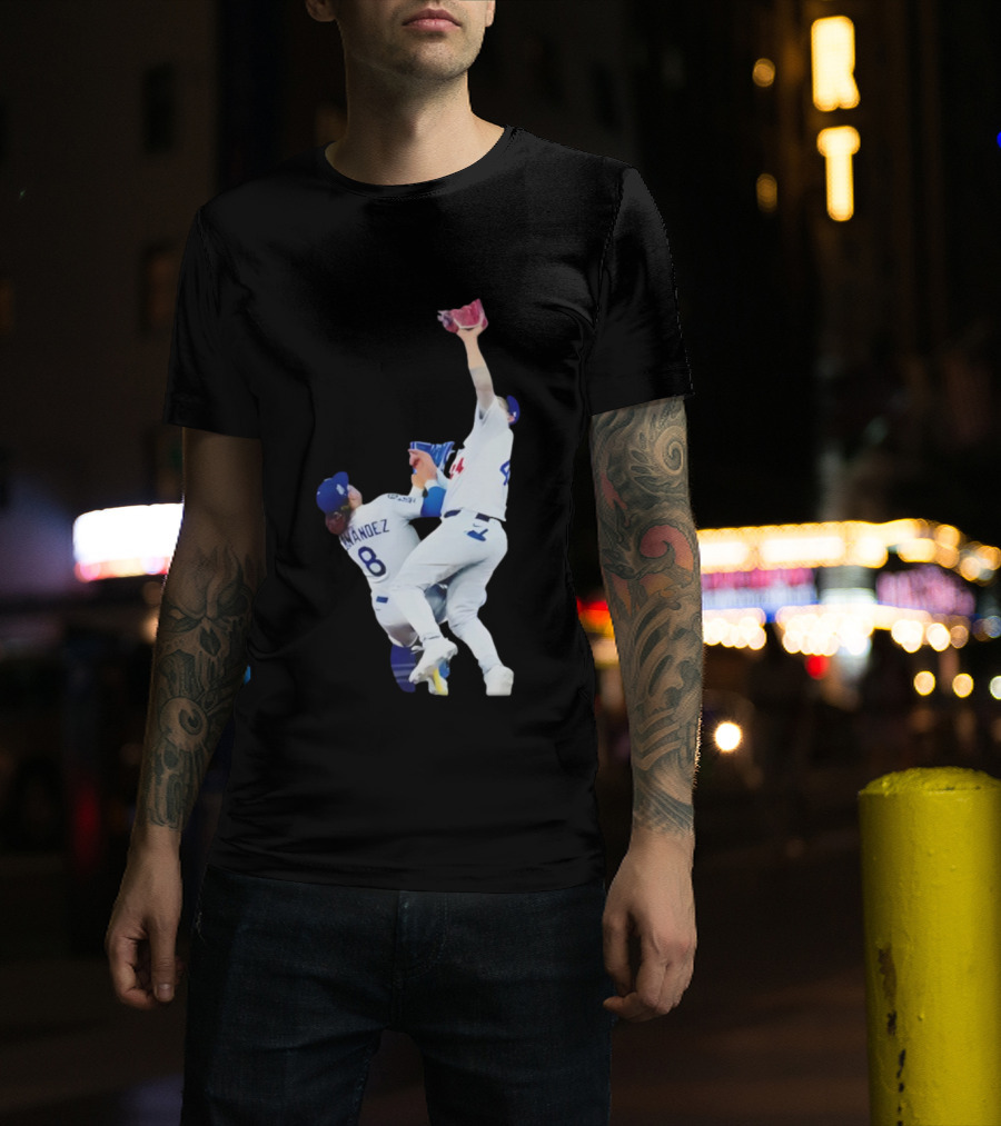 Andy Pages Hernandez Los Angeles Dodgers World Series Game 7 Catch Iconic Play T-Shirt