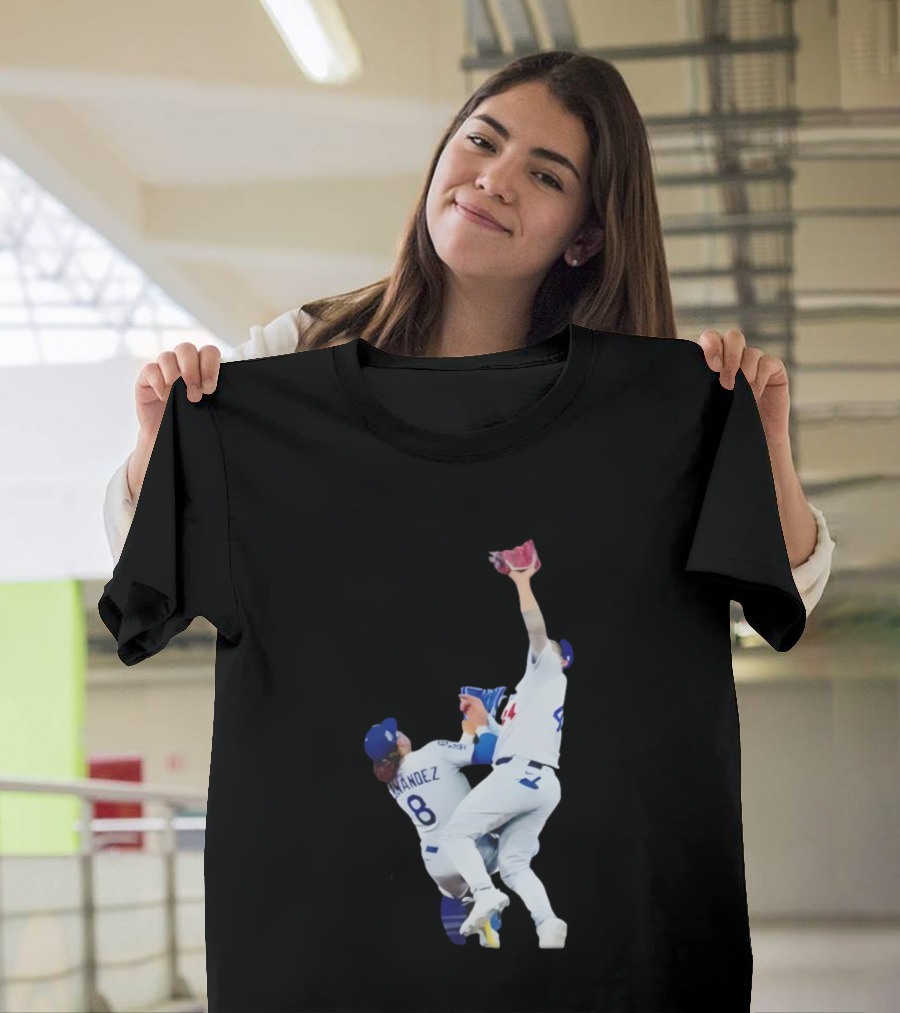 Andy Pages Hernandez Los Angeles Dodgers World Series Game 7 Catch Iconic Play T-Shirt