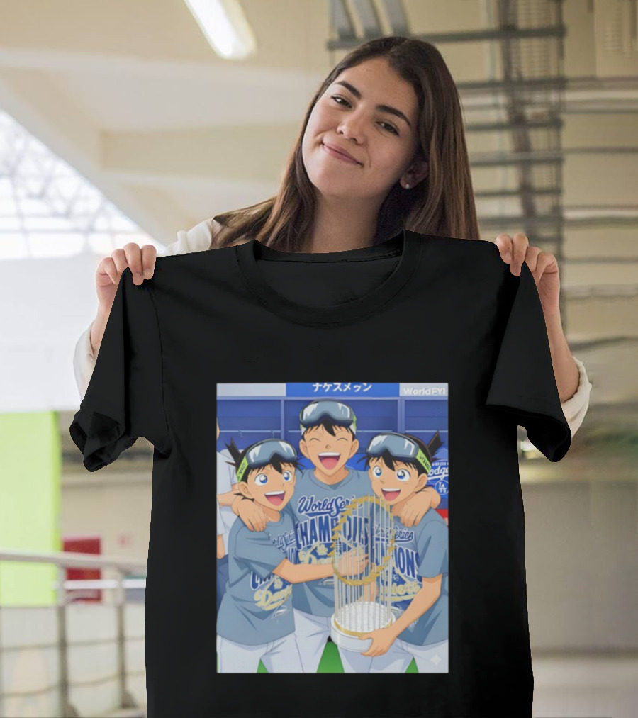 World Series Champions Dodgers Anime Celebration Dodgers Stadium 2025 T-Shirt