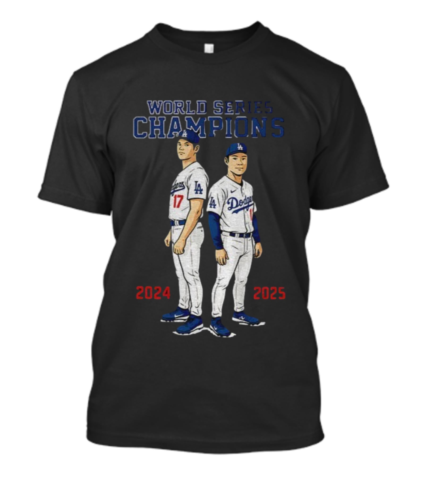 Dodgers World Series Champions 2024 2025 Ohtani Yamamoto T-Shirt