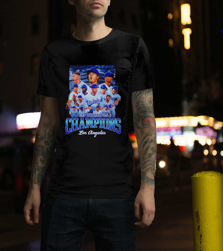 Los Angeles 2025 World Champions Dodgers Team T-Shirt