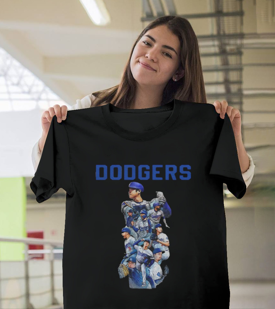 Los Angeles Dodgers 2025 World Series Champions Players Cartoon T-Shirt