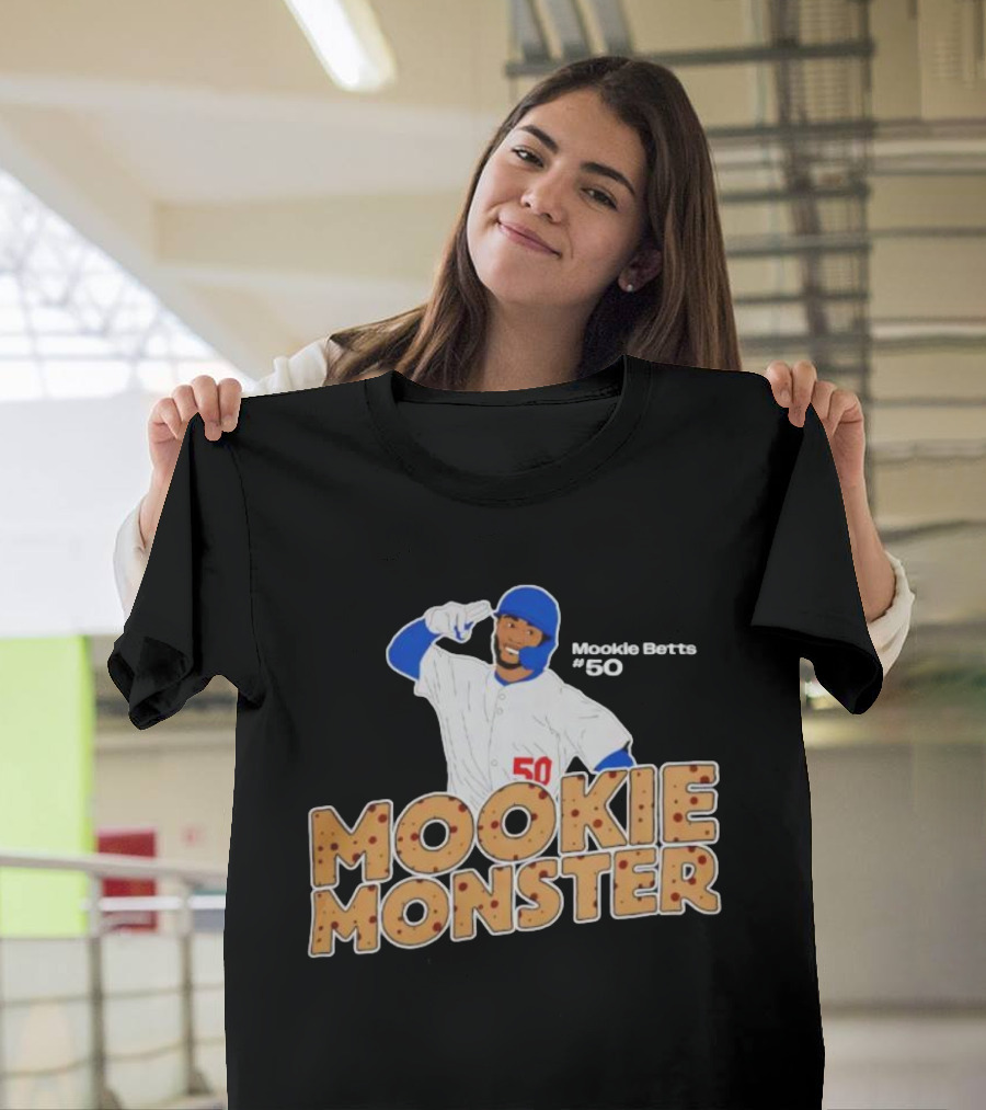 Los Angeles Dodgers Mookie Betts Mookie Monster #50 2025 World Series Champions T-Shirt