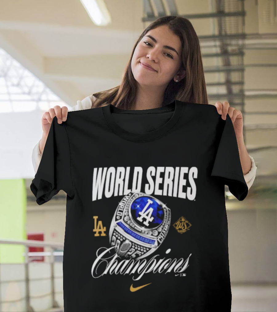 Los Angeles Dodgers Nike World Series Champions Ring 2025 T-Shirt