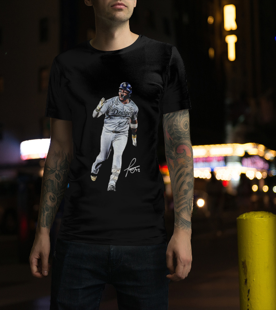 Miguel Rojas Los Angeles Dodgers MLB World Series 2025 Signature T-Shirt