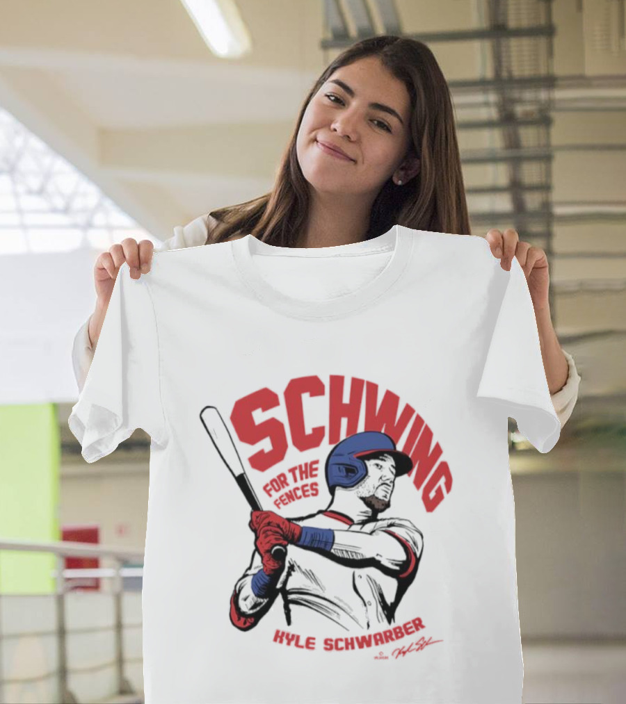 ```Schwing For The Fences Kyle Schwarber Philadelphia Signature Moment``` T-Shirt