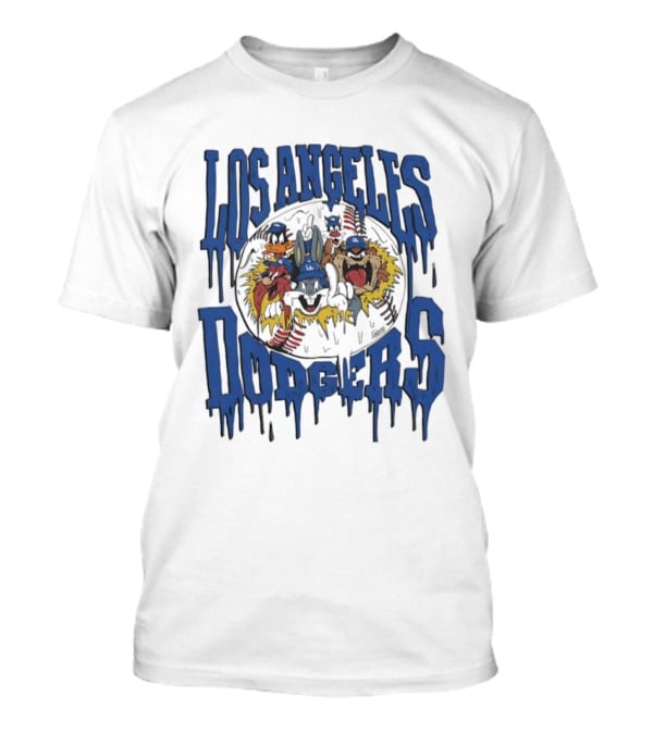 Los Angeles Dodgers Looney Tunes Dripping Vintage Style T-Shirt