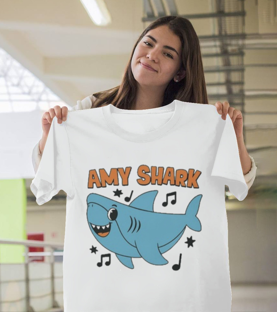 Amy Shark Cartoon Music Notes Tour 2025 T-Shirt