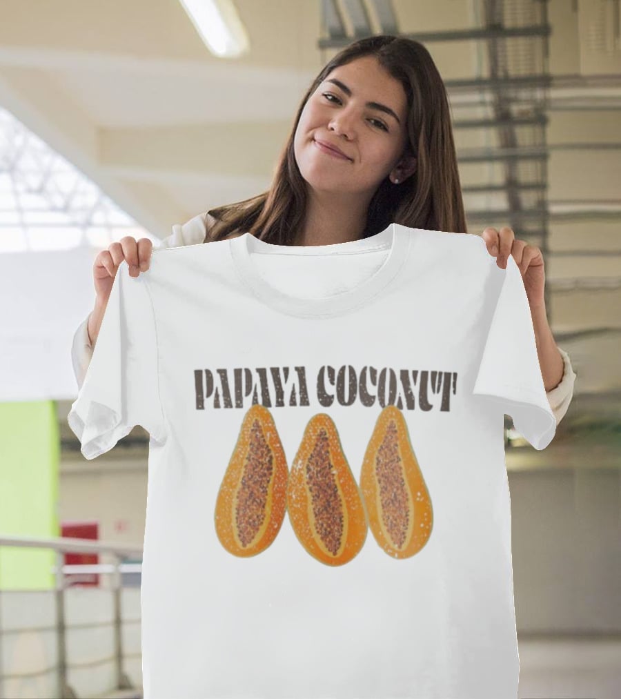 Papaya Coconut Three Halved Papayas T-Shirt