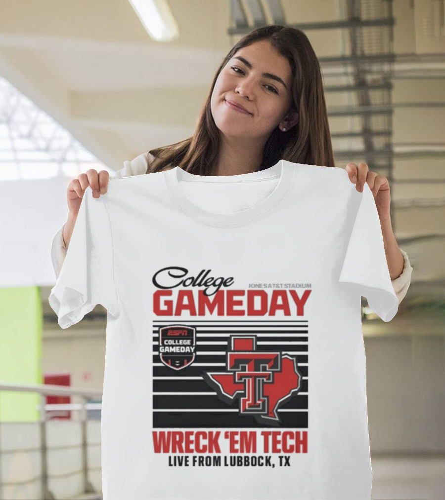 Texas Tech Gameday Wreck 'Em Jones AT&T Stadium ESPN College 2025 T-Shirt