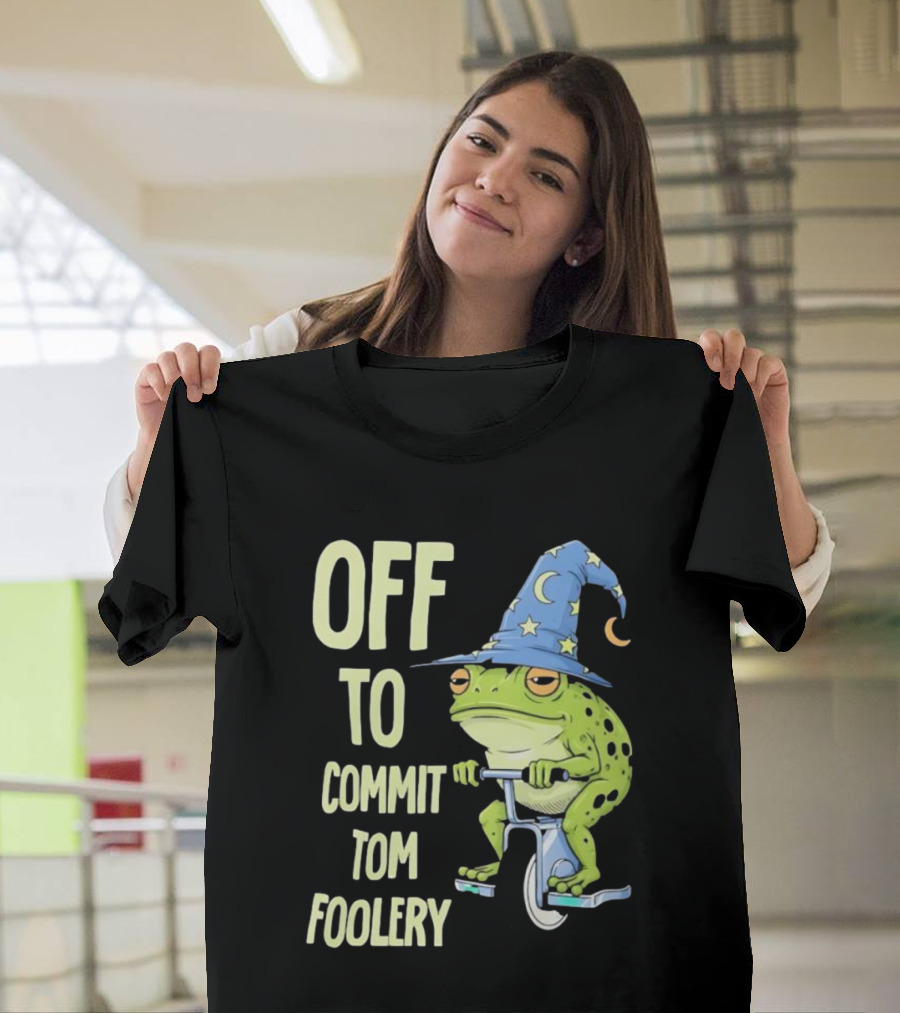 Frog Wizard On Unicycle Off To Commit Tom Foolery Lupin Hat T-Shirt