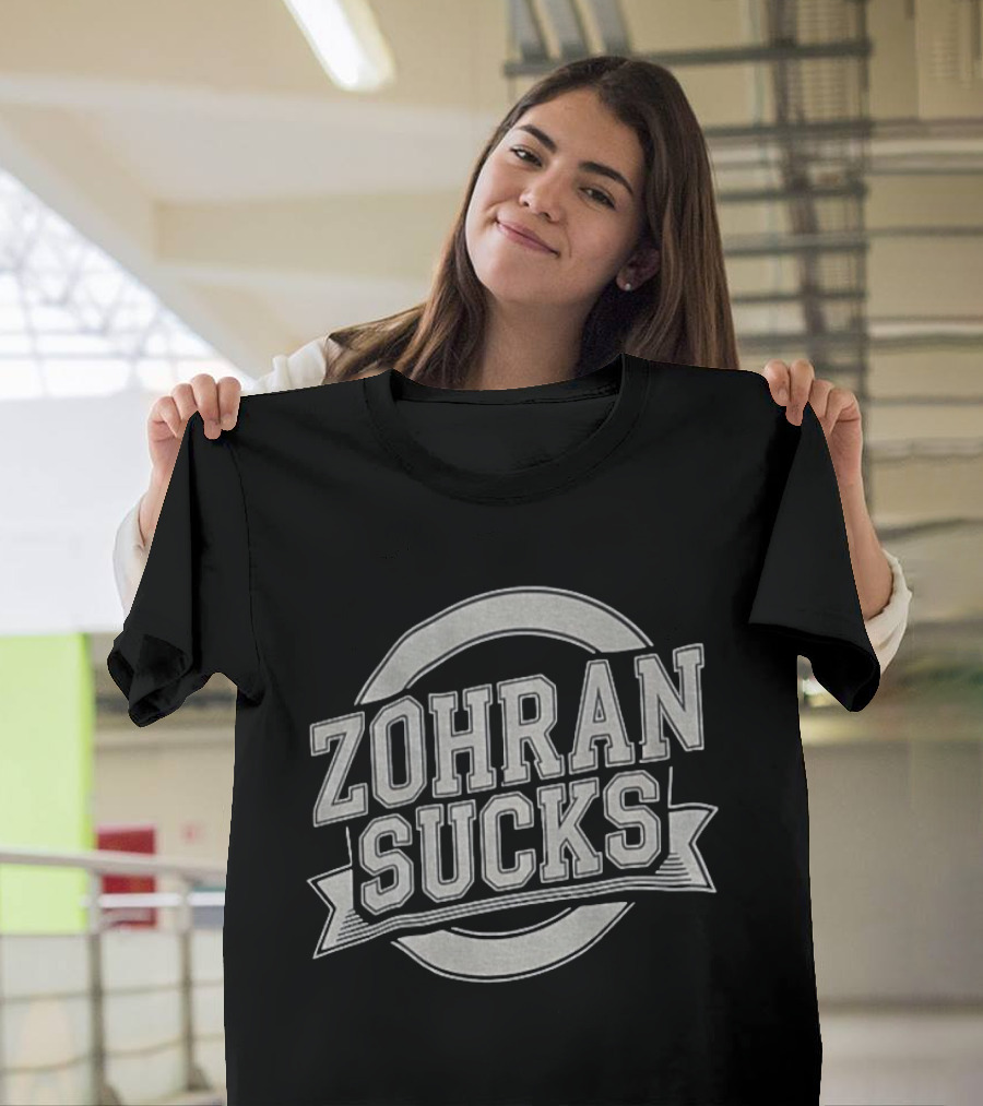 Zohran Sucks Funny Anti-Zohran Bold Retro Style T-Shirt