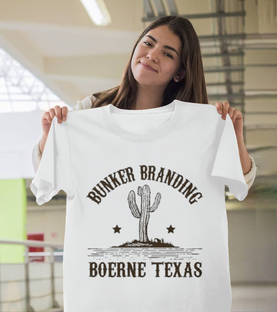 Bunker Branding Boerne Texas Cactus Desert Stars T-Shirt