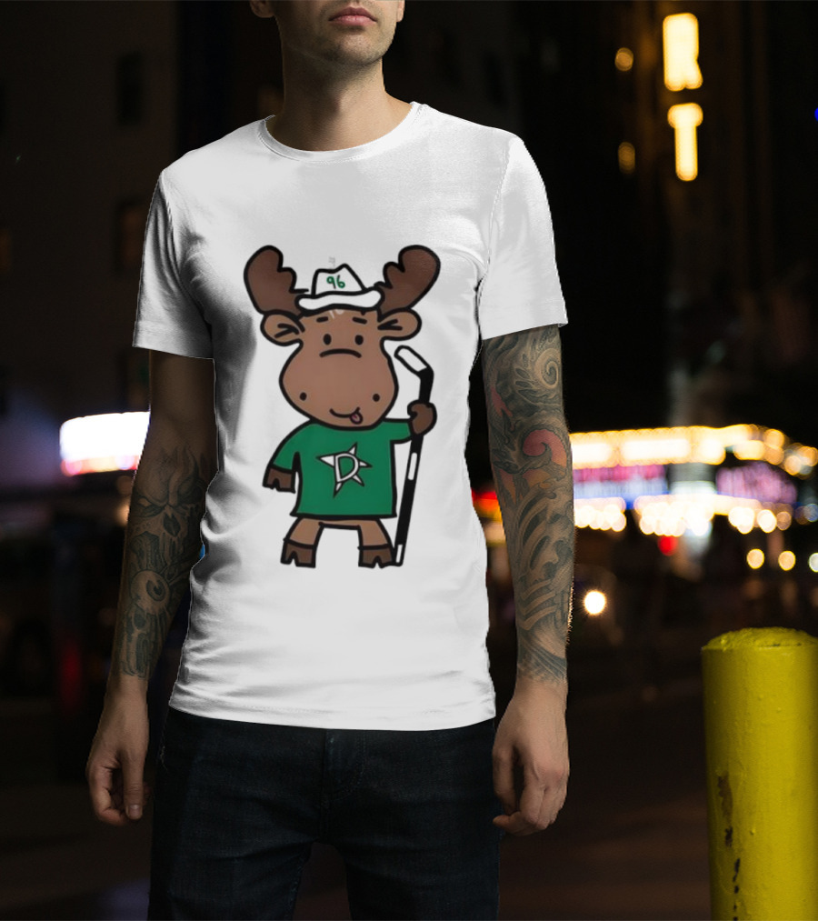 Doodle Moose Has Entered The Chat Dallas Stars Hockey Fan Art T-Shirt