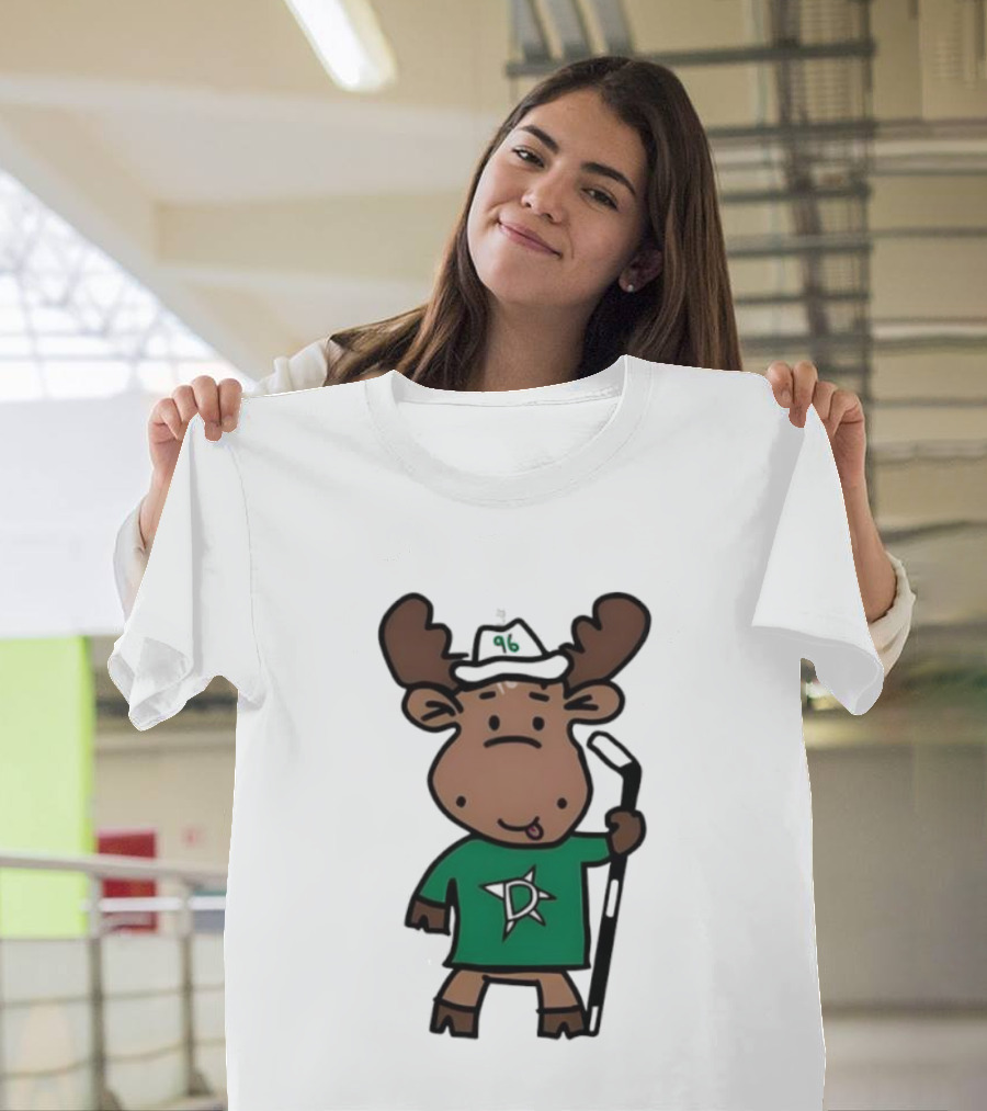 Doodle Moose Has Entered The Chat Dallas Stars Hockey Fan Art T-Shirt