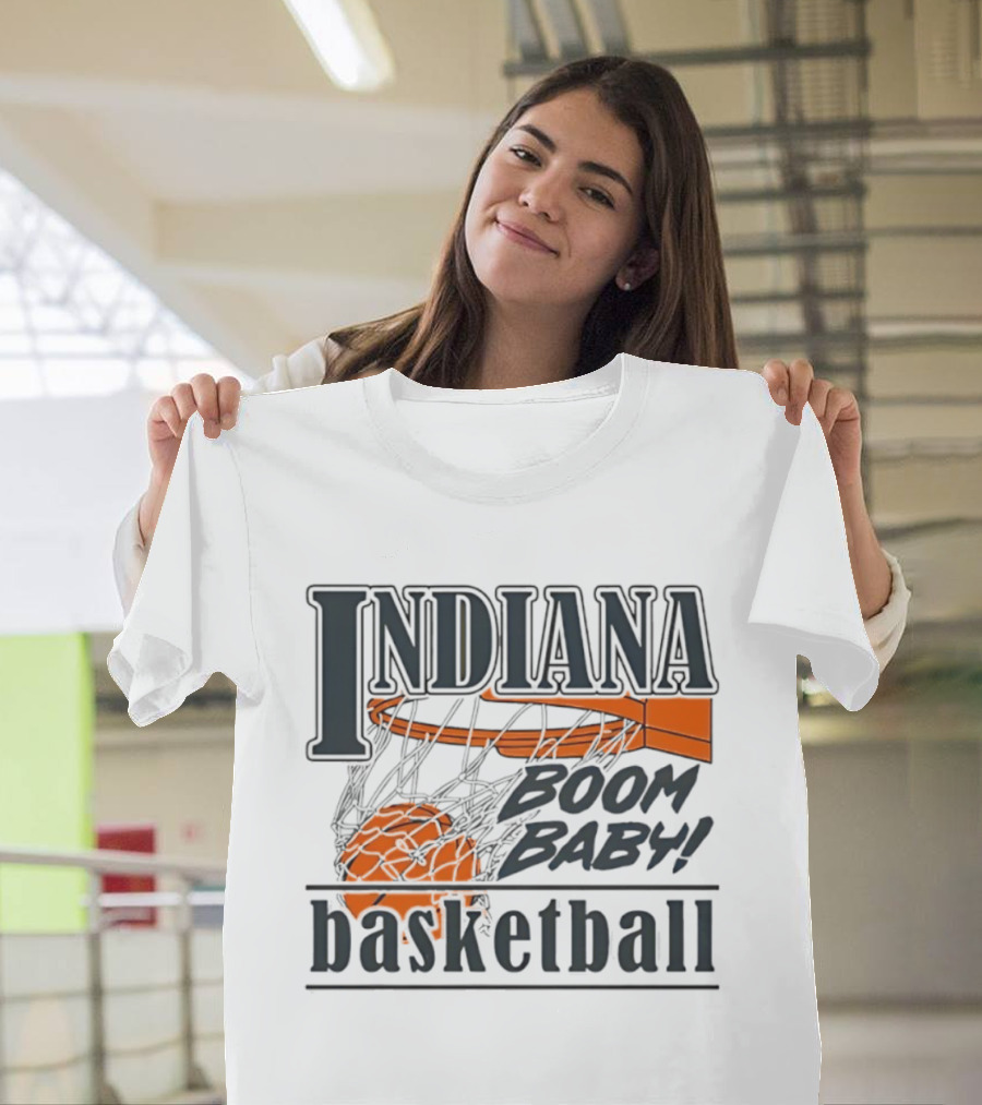 Indiana Basketball Boom Baby Hoosiers Men’s Basketball T-Shirt